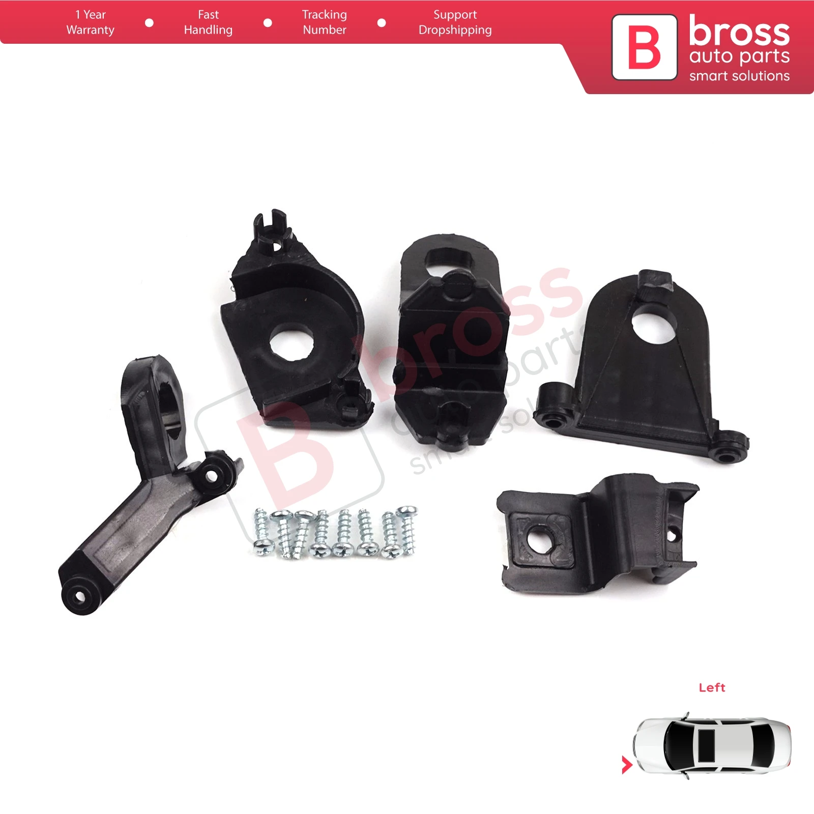 BHL530 Car Headlight Headlamp Housing Repair Mount Holder Bracket Tab Clips Left Side for Seat Leon MK3 5F 2012-2020 5F0998225