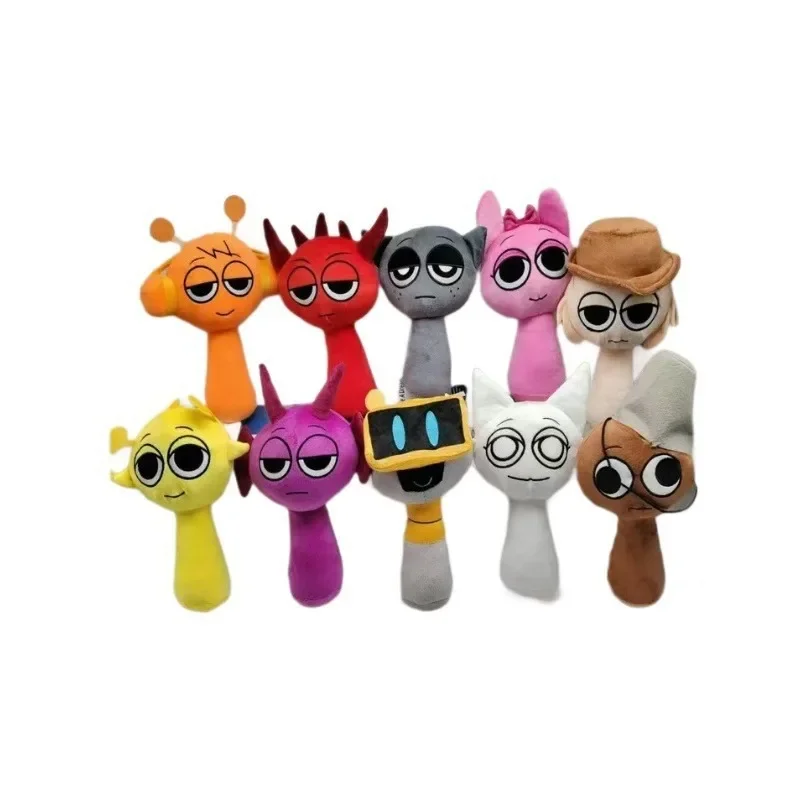 Sprunki Plüschtiere Set Sprunki Spiel Weiches Cartoon-Kissen Kinder Kuscheltiere Puppen von Sprunki Horror Incredibox Plüschtiere Spielzeug