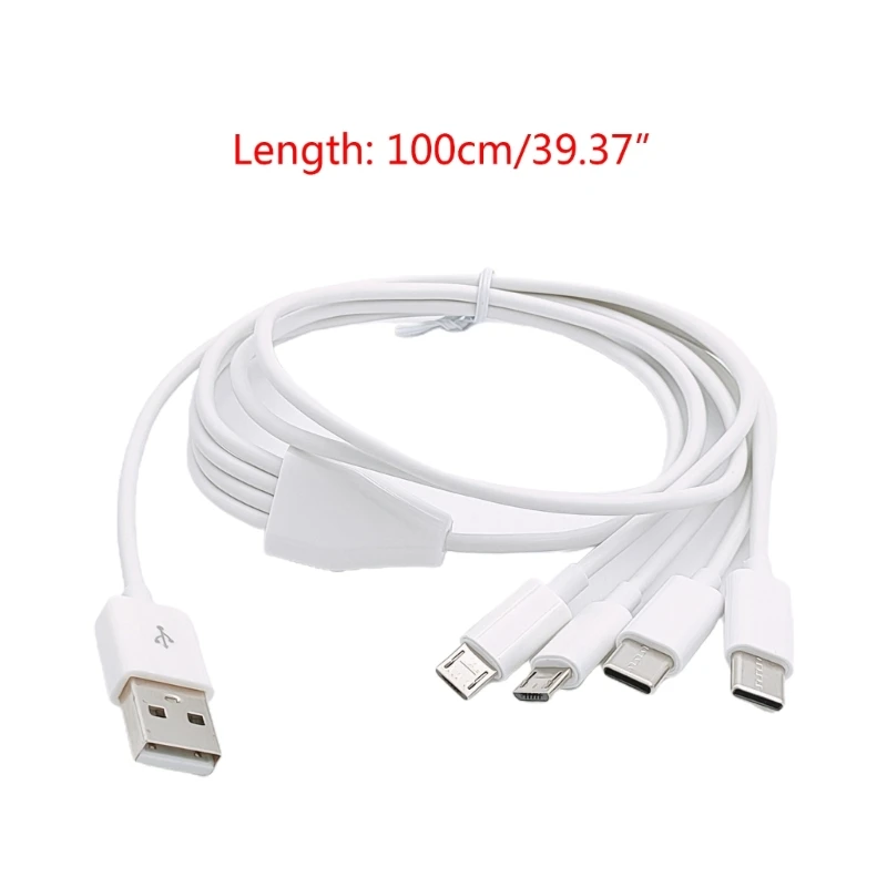 멀티 충전 케이블 USB to 마이크로 USB C 타입 케이블, 휴대폰 태블릿 충전 코드, USB 충전기 스플리터 케이블, 4 in 1