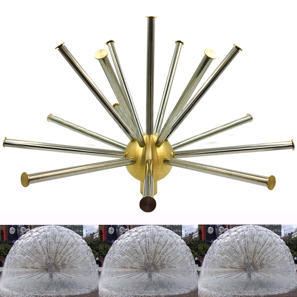 1/1.5/2/3 Inch Female Half Dandelion Shape Fountain Nozzle Brass & Stainless Steel Landscape Sprinkler Hotel Waterscape Nozzles