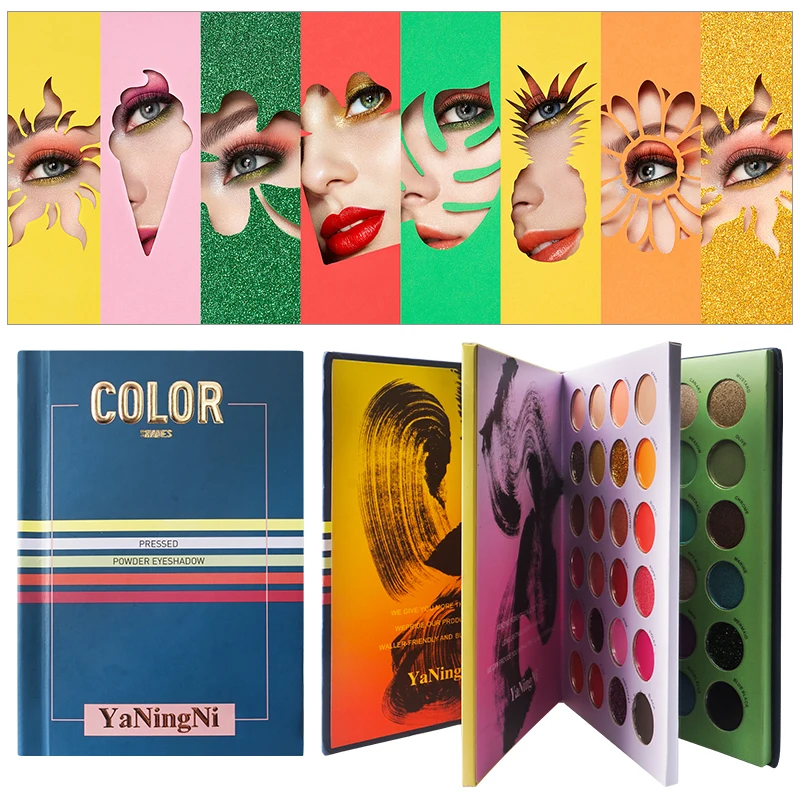 72/60 Kleur Oogschaduw Palet Nieuwe Stijl Fijne Glitter Kleine Pailletten Sprankelende Multi-Color Multi-Make-Up Oogschaduw Gemakkelijk Te Verwijderen