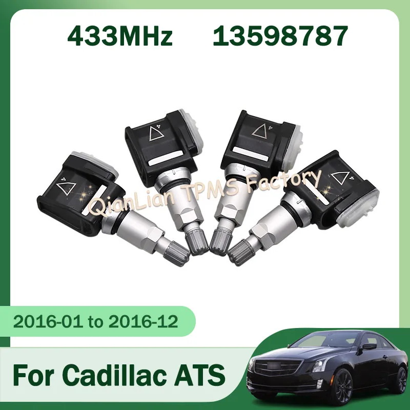 1/4 Stück 13598787 Reifendruckkontrollsensor TPMS für Cadillac ATS CTS 2016 Reifendrucksensor