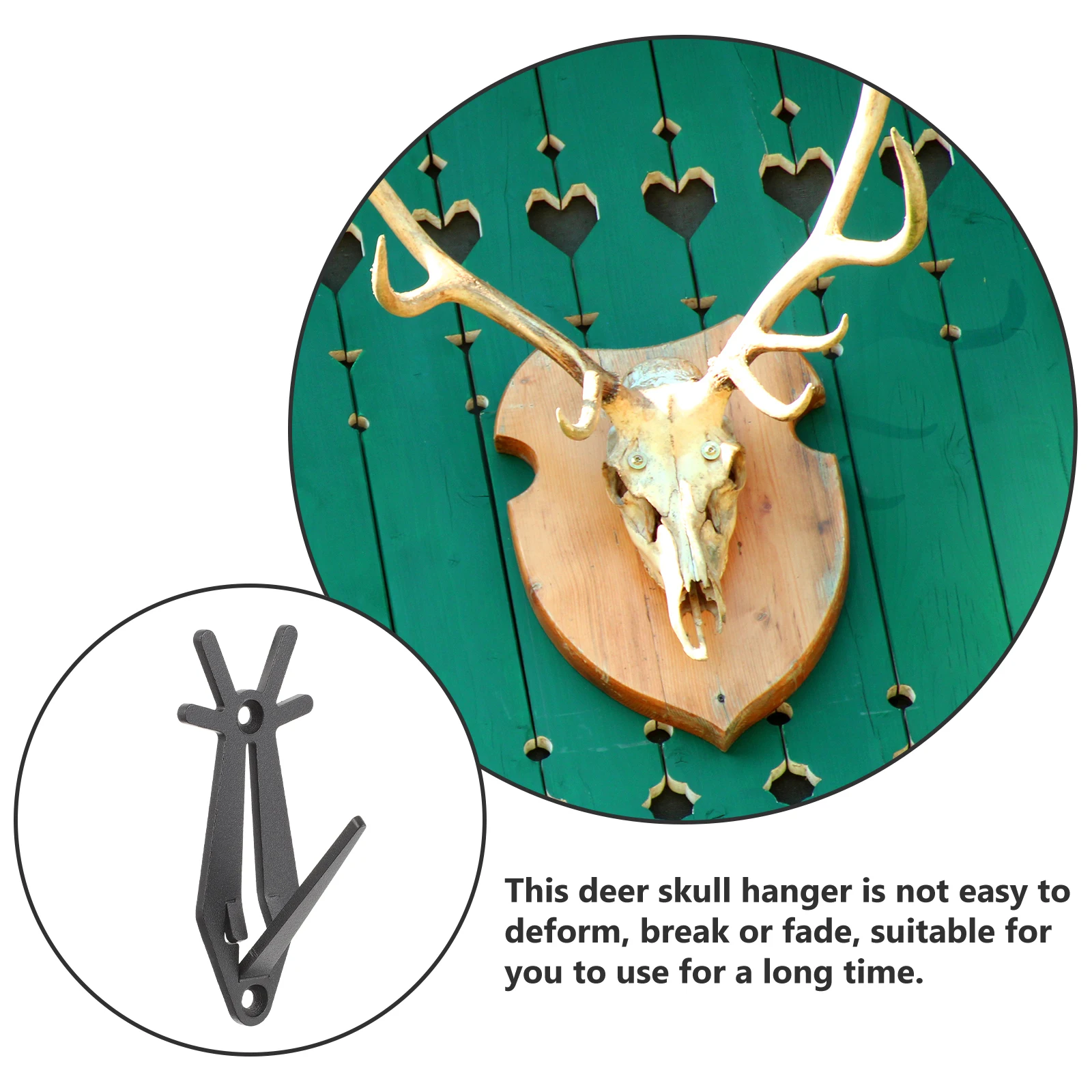

6Pcs Deer Skull Display Hanger Rustproof Skull Wall Hook for Indoor Outdoor Collection Craft Decoration Rack Craft Display Hook