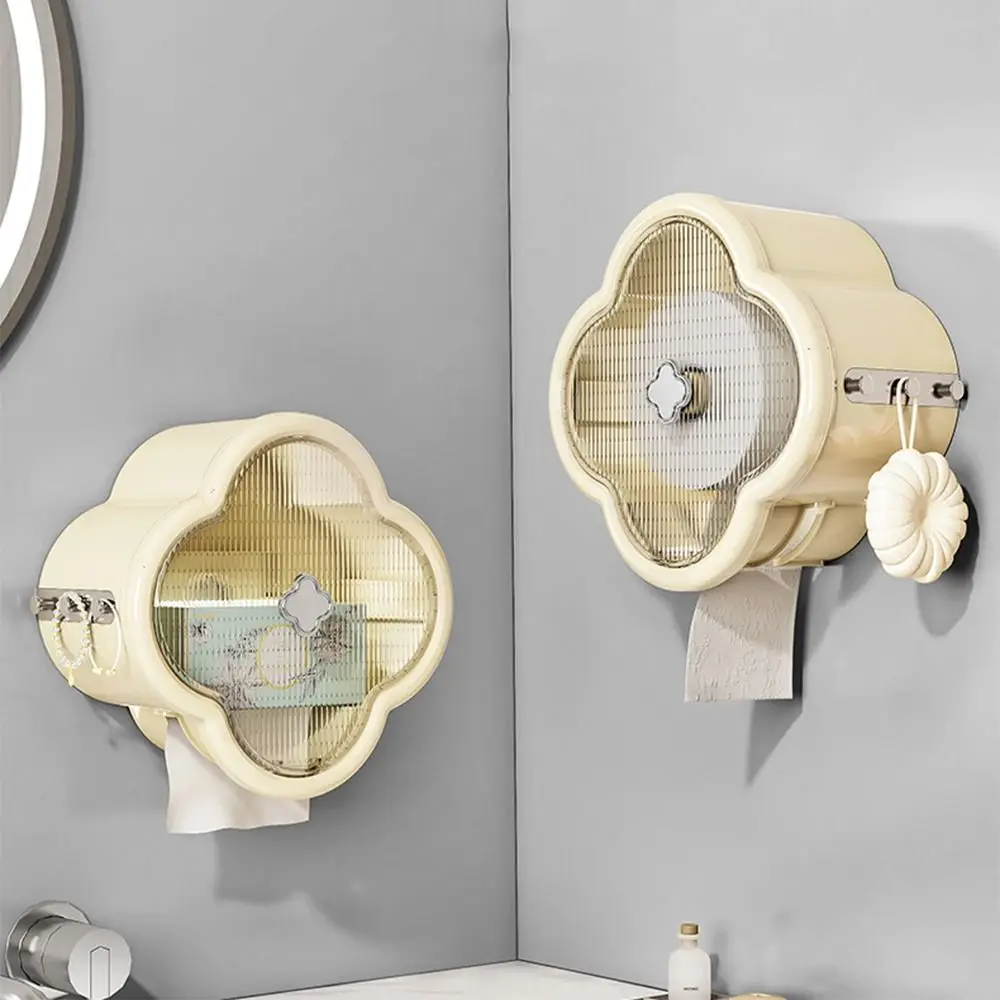 

Wall-mounted Paper Towel Holder Waterproof Save Space Toilet Paper Storage Box Large Capacity Sturdy Paper Napkin Dispenser
