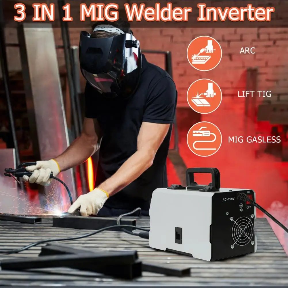 3 in 1 MIG Welder Inverter, LED Digital Display MIG Welder, TIG MIG Welding Machine