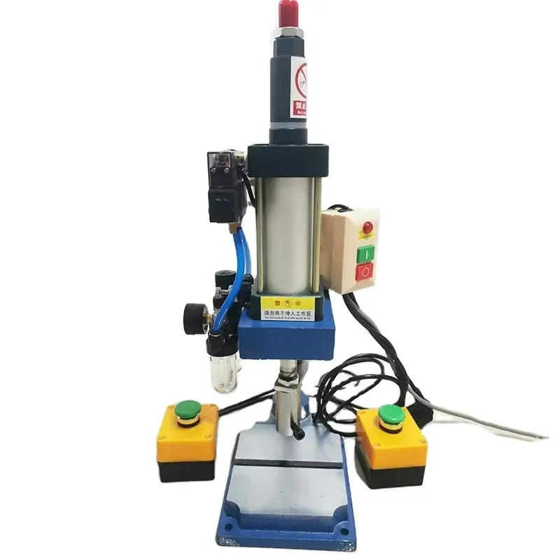 200Kg small single column desktop double button pneumatic press punching machine YD-63