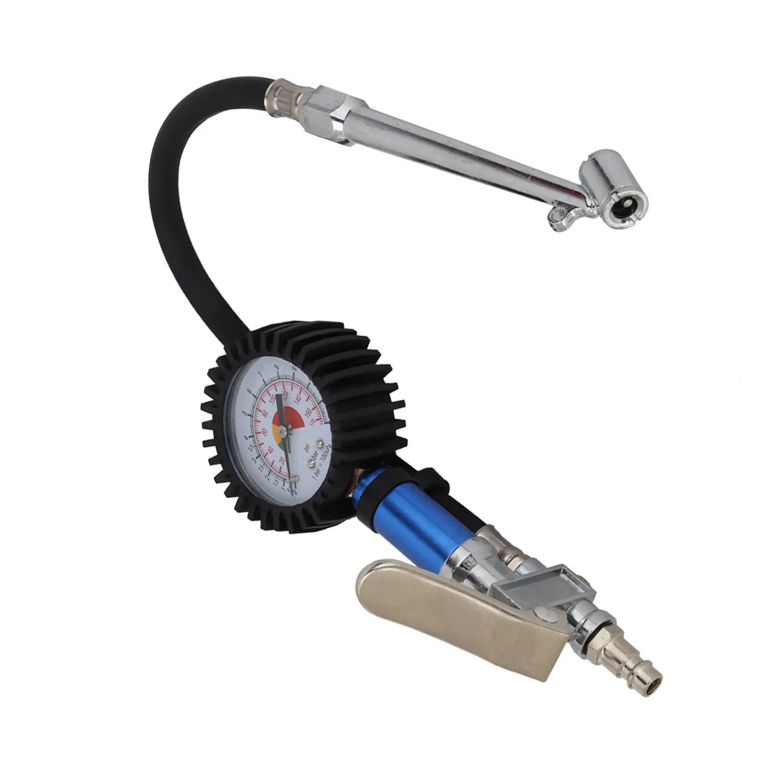 Inflatorpistole, Reifenfüller, Manometer, Pumppistole 12, selbstspannender Reifenfüller mit Luftdruckmesser und schnellem Luftanschluss – Detail 8