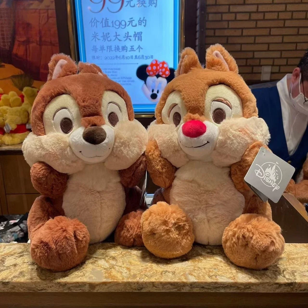 30/60cm Disney Chip And Dale Plush Toy Stuffed Chipmunks Lovely Anime Plushies Soft Hug Pillow Sleeping Girl Child  Doll Gifts