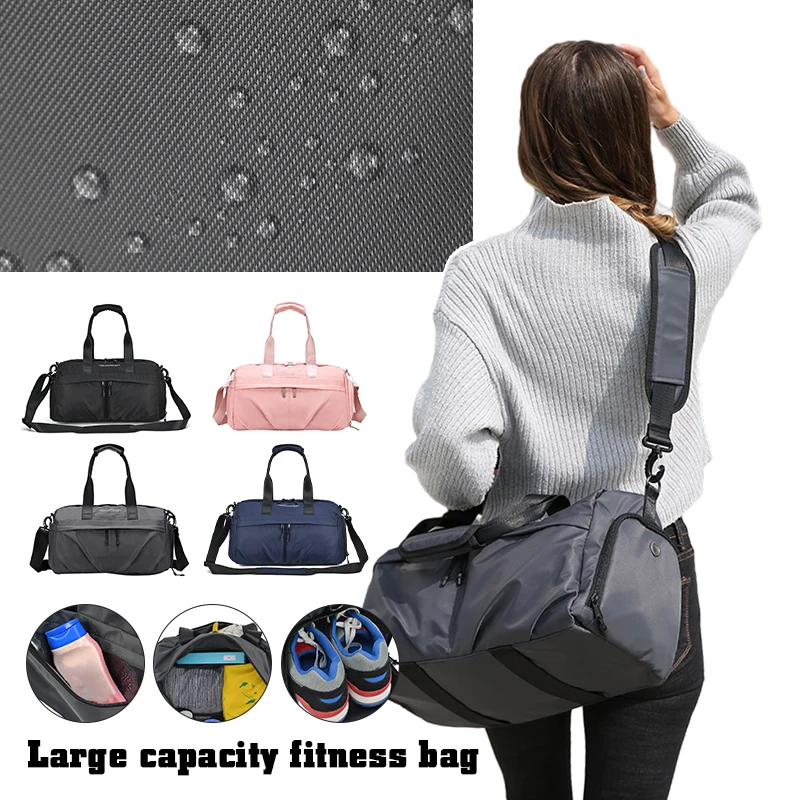 

Sport Gym Bag for Women Men Travel Bag Waterproof Fitness Handbag Luggage Duffle Dry and Wet Separation Short Travel Bag