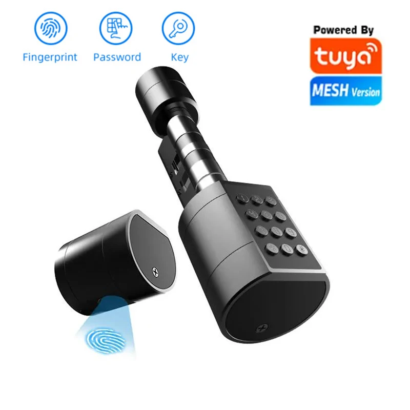 Tuya Smart Bluetooth Door Lock Smart Cylinder Lock Digital Electronic Lock Fingerprint Padlock Knob lock Office Security Lock