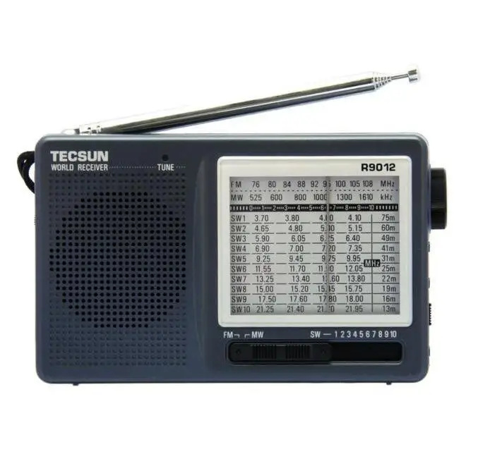 TECSUN R-9012/XHDATA D-219 FM/AM/SW 12-bands draagbare zakformaat radio-ontvanger met hoge gevoeligheid, gratis verzending