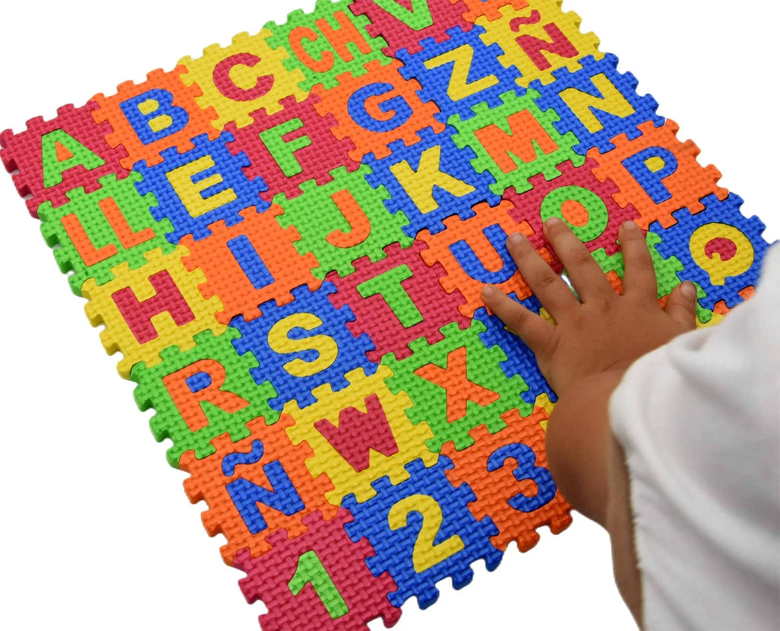 36Pcs/Set Spanish Children Kids Novelty Alphabet Number EVA Puzzle Learning Play Mats Toy Interlocking Puzzles Foam Letter Cubes