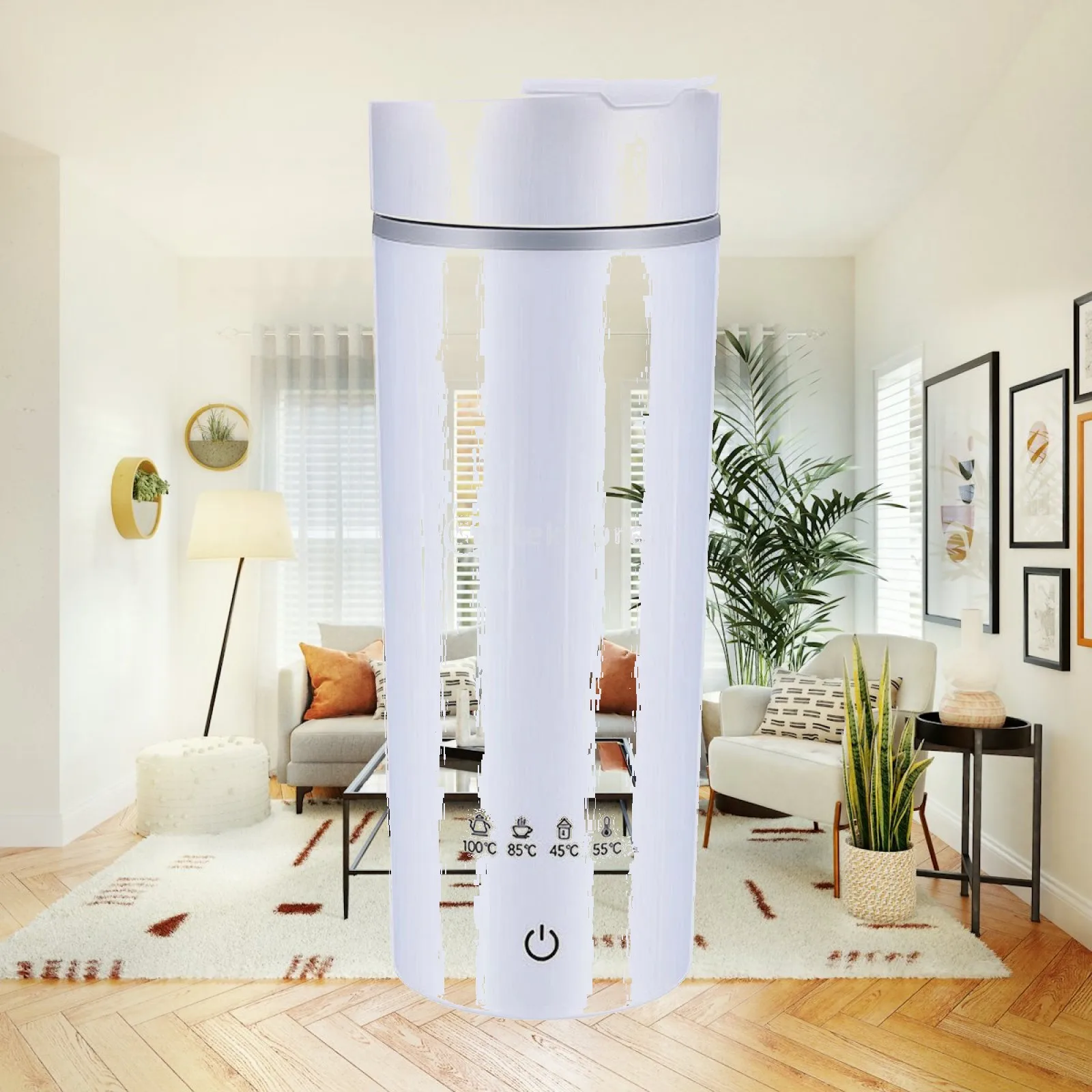 Portable Electric Heating Cup Temperature Control Heating Cup with Detachable Power Cord Compact Lightweight for Dormitory