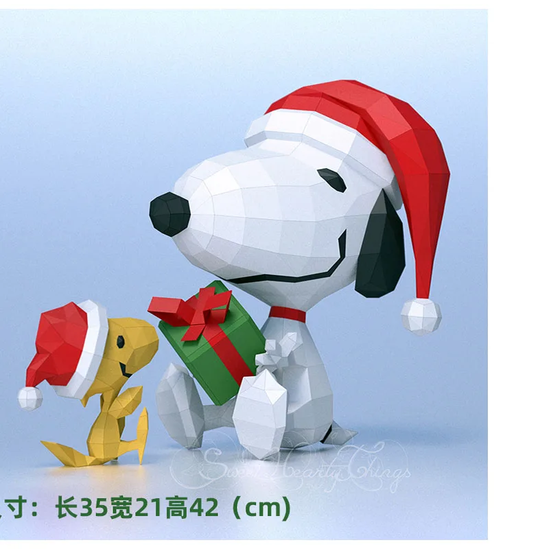 42 سنتيمتر عالية عيد الميلاد سنوبي عطلة الديكور المفروشات المنزلية اليدوية Diy بها بنفسك ورقة نماذج أنيمي الطرفية هدايا الأطفال