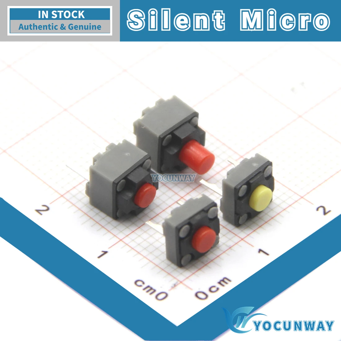 10 Pcs New Original Kailh Silent 4.3mm 7.3mm 9.5mm Mouse Micro Switch Micro Switch Mute Button Tact Switch