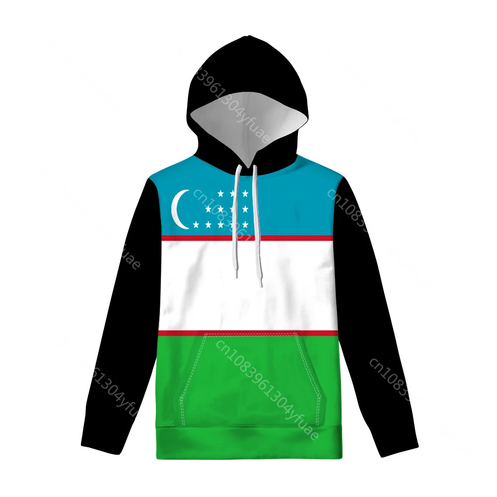 Sudadera con capucha con cremallera para hombre y mujer, ropa informal con cremallera, nombre, número, foto, bandera de la Nación, Uzb, Uz, Ozbekiston