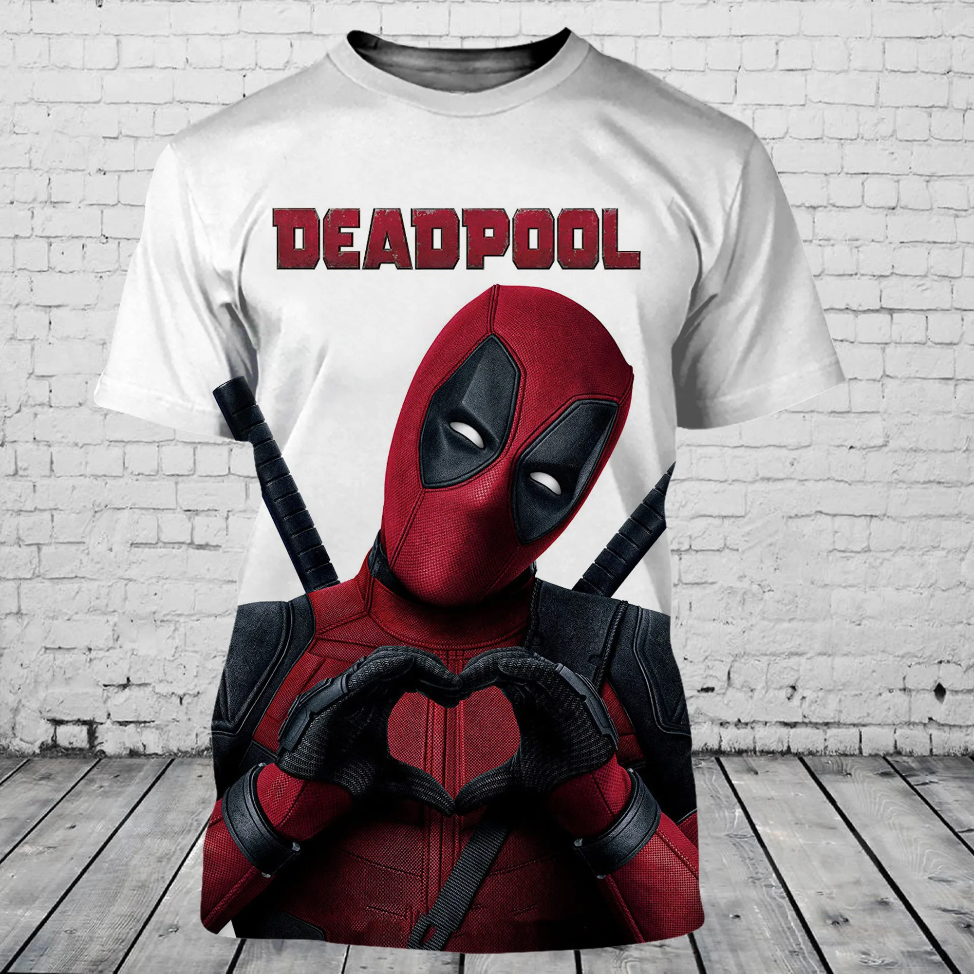 3D Print T-Shirt Summer Miniso Deadpool Men Women Short Sleeve Casual Style Casual Streetwear Tee Tops Cartoon