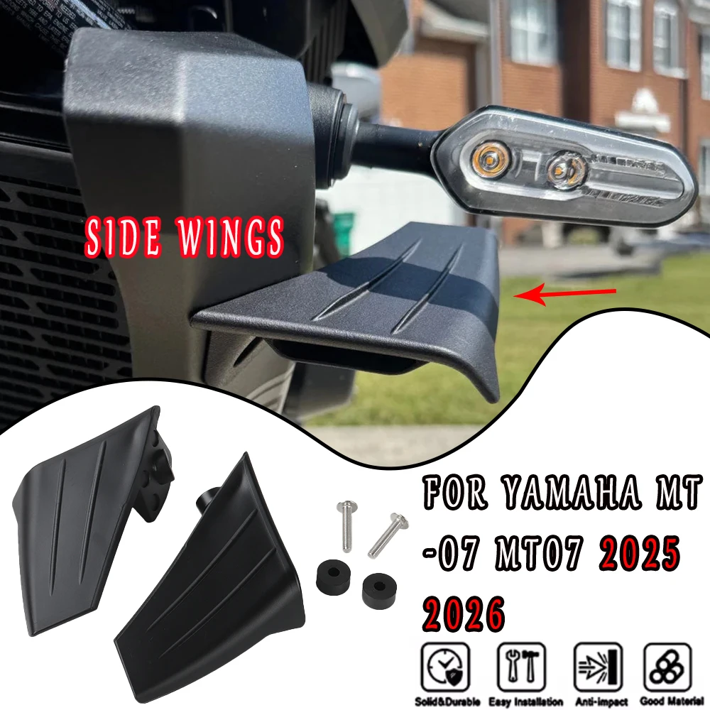 

Новые аксессуары, защита крыльев, защита бака для YAMAHA MT-07 MT07 2025 2026, спойлер для топливного бака мотоцикла, боковые крылья