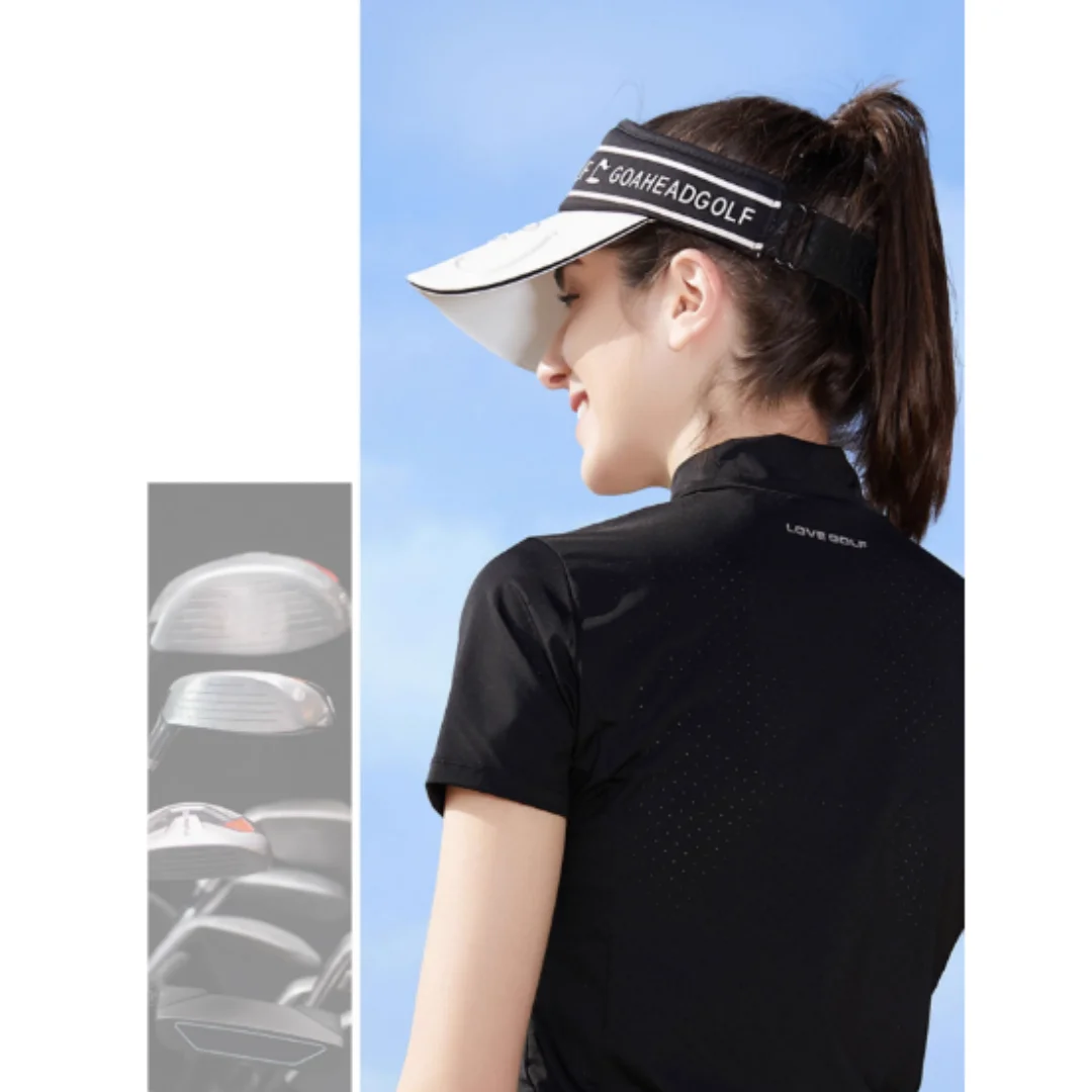 Golf hat, children\'s sport without top, duckbill hat, sports show off, small face, empty top hat, tennis, baseball, sunshade hat