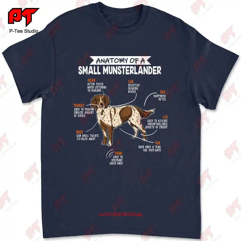 Anatomia de um Pequeno Munsterlander Dog T Shirt, SQ5X