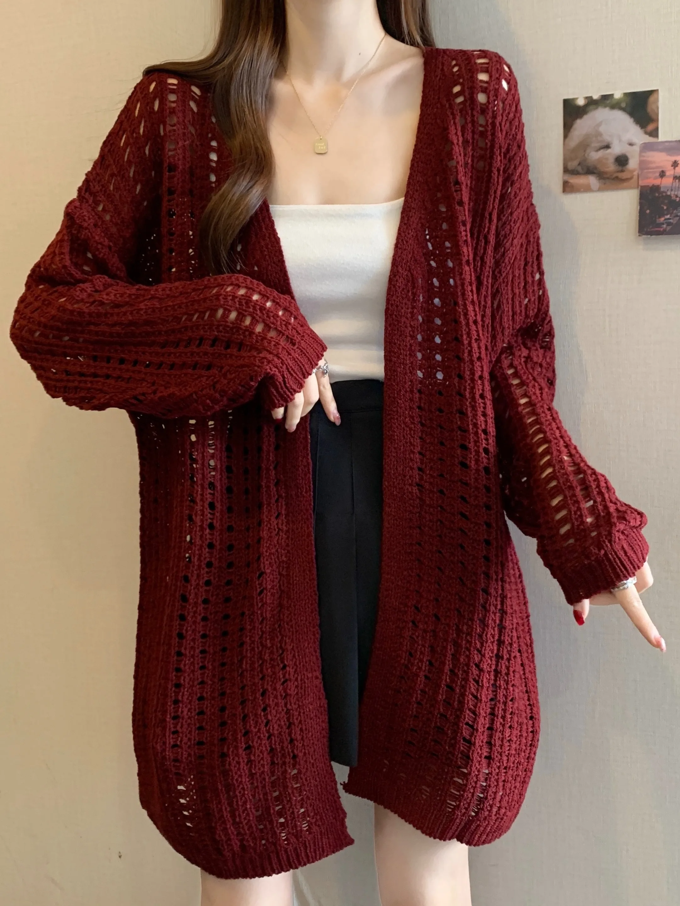 

Женский трикотаж больших размеров, летний новый свободный универсальный солнцезащитный костюм, модный топ V-Ne Long Sve