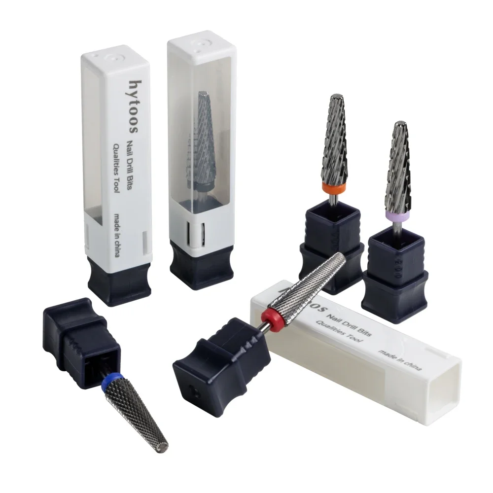 HYTOOS 24 مللي متر سوبر طويل 5 في 1 مسمار لقمة ثقب اتجاهين الصليب مانيكير كربيد لدغ الكهربائية طحن الملحقات #6