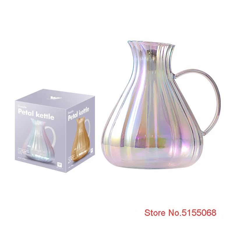 Rainbow Pearl Kettle Pearl Cup Nordic Light Luxury Style Household Glassware Cold Water Pitcher Jug Wine Dispenser Tea Pot Mug