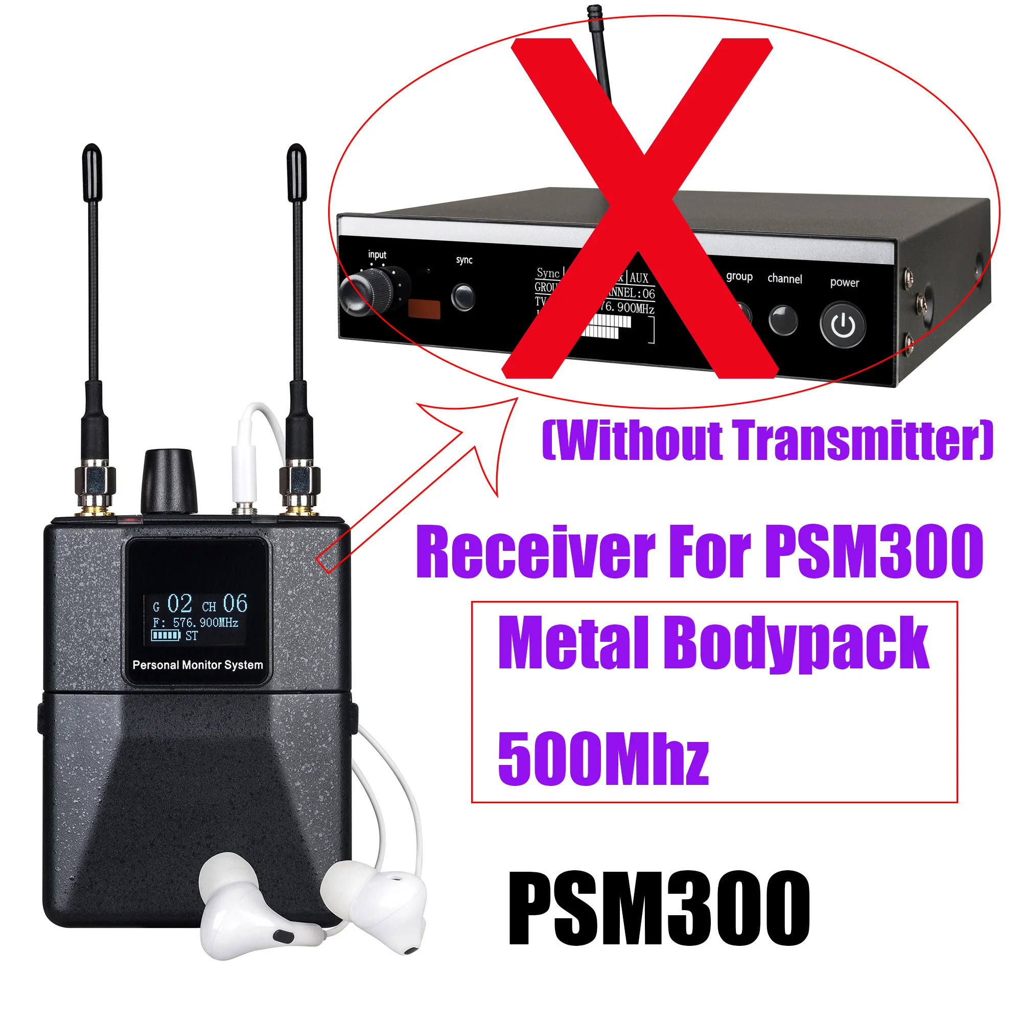 Leicozic Receiver For PSM300 Wireless In Ear Monitor Wireless 500mhz Monitoring System Stage Personal In-Ear Monitoring System