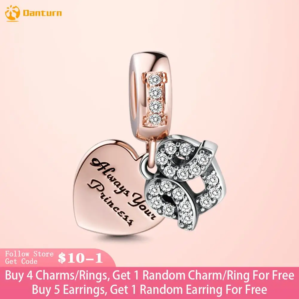 

Danturn 925 Sterling Silver Beads Heart Infinity Symbol Charms fit Original Pandora Bracelets Women Jewelry Making Free Shipping