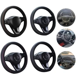 1Pcs Steering Wheel Cover Breathable Leather Anti Slip PU Leather Steering Covers for 37-38cm Car Accessories