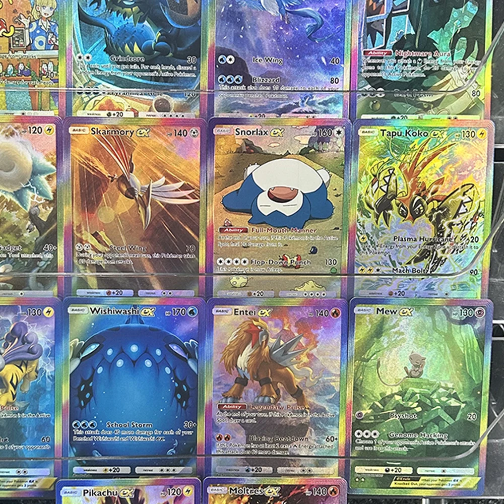 لتقوم بها بنفسك أنيمي PTCG جيب جمع بطاقة الإنجليزية غص Raikou Entei Mew Tapu Koko الانكسار اللون فلاش بطاقة هدايا عيد الميلاد لعبة #1
