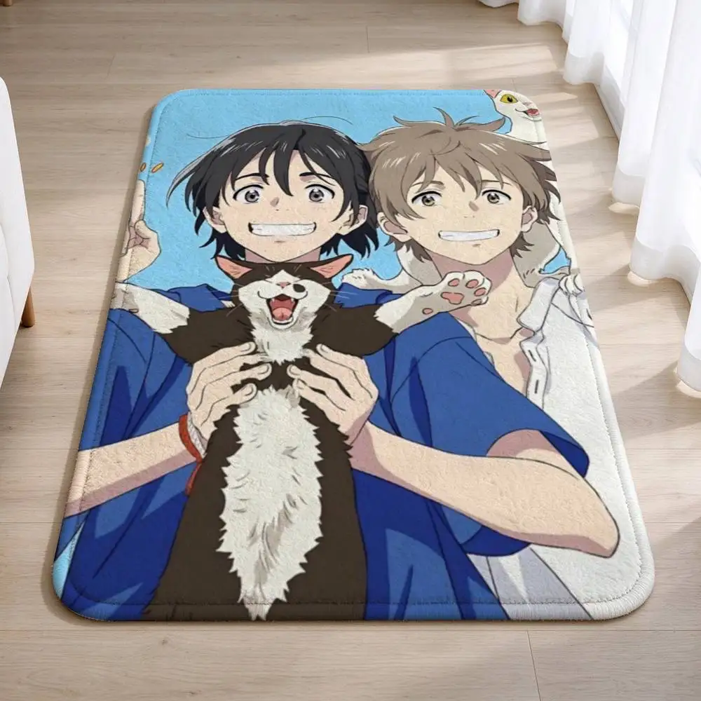 BL Anime The Stranger by the Shore Short Plush Bathroom Door Mat, Hallway Decor Rug, Home Entry Welcome Floor Mat