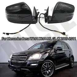 Auto Power Rückspiegel Seite Tür Spiegel Montage Schwarz Für Mercedes Benz W164 X164 ML GL Cl 2005-2019 1668100164 1668100264