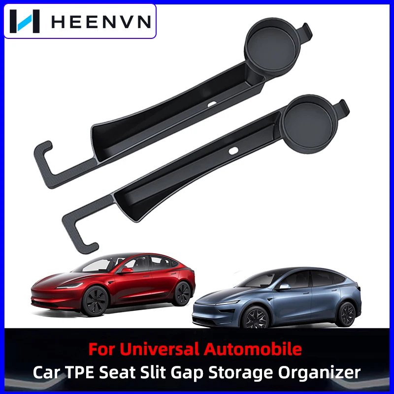 Heenvn Cup Holder Seat Gap Filler Organizer Universal Car TPE Multifunctional Pocket Wallet Keys Card Phone Holder Accessories