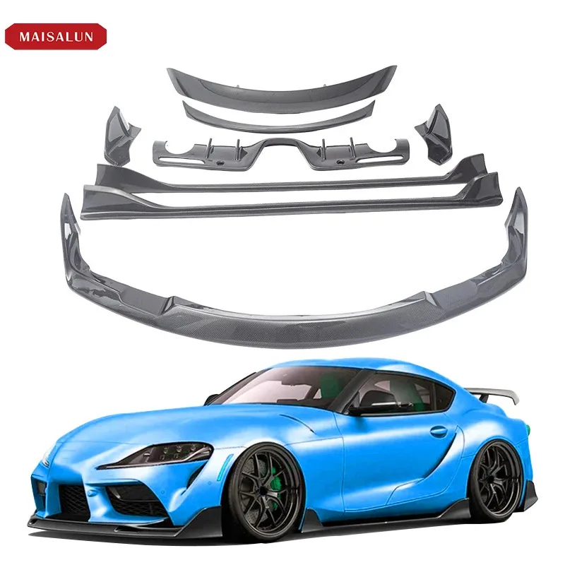 

Auto Car S-upra A90 Carbon Fiber Bodykit for 2019-2020 Front Bumper Lip Rear Diffuser Side Skirts Spoiler Body Kit