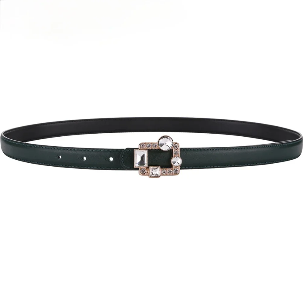 LA SPEZIA-Ceinture en cuir véritable blanc pour femme, peau de vache véritable, ceinture pour femme, biscuits, broche, strucvintage, diamant fin, ceinture de pantalon