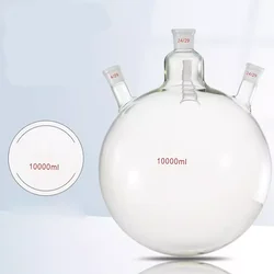 Inclined four hole flask four hole round bottom distillation reaction flask thick-walled glass high temperature resistant 24#