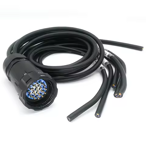 19 Pin Socapex Cable Breakin Breakout 2.5mm2 Soca to Powercon Connector in out Multi Lighting Audio Power Extension Distro Cable