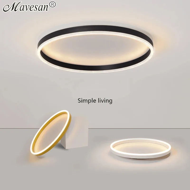 Simple Circular Bedroom Ceiling Lamp Living Room Balcony Nursery Circle Led Ceiling Light Home Hotel Decor Indoor Luster Fixture