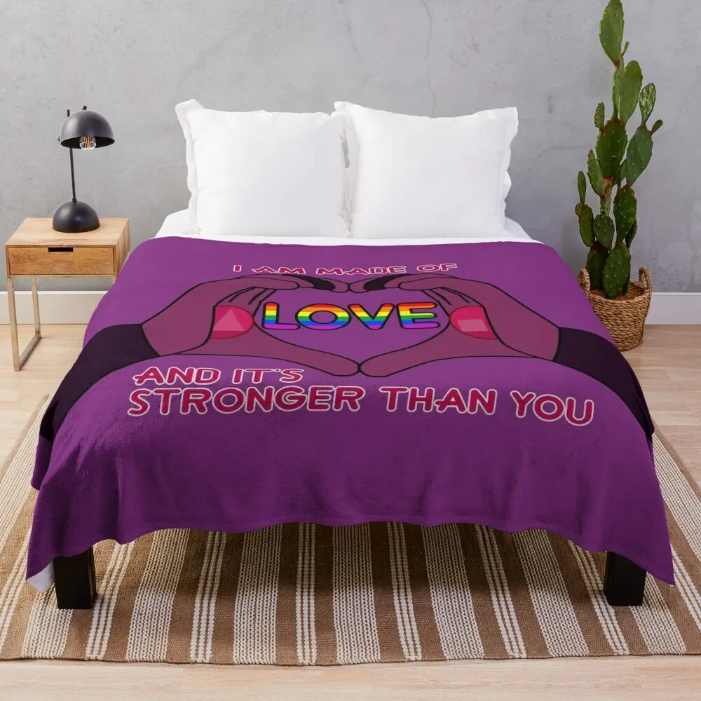 

Love. Stronger than you Throw Blanket Loose Thermals For Travel Bed covers Furry Blankets