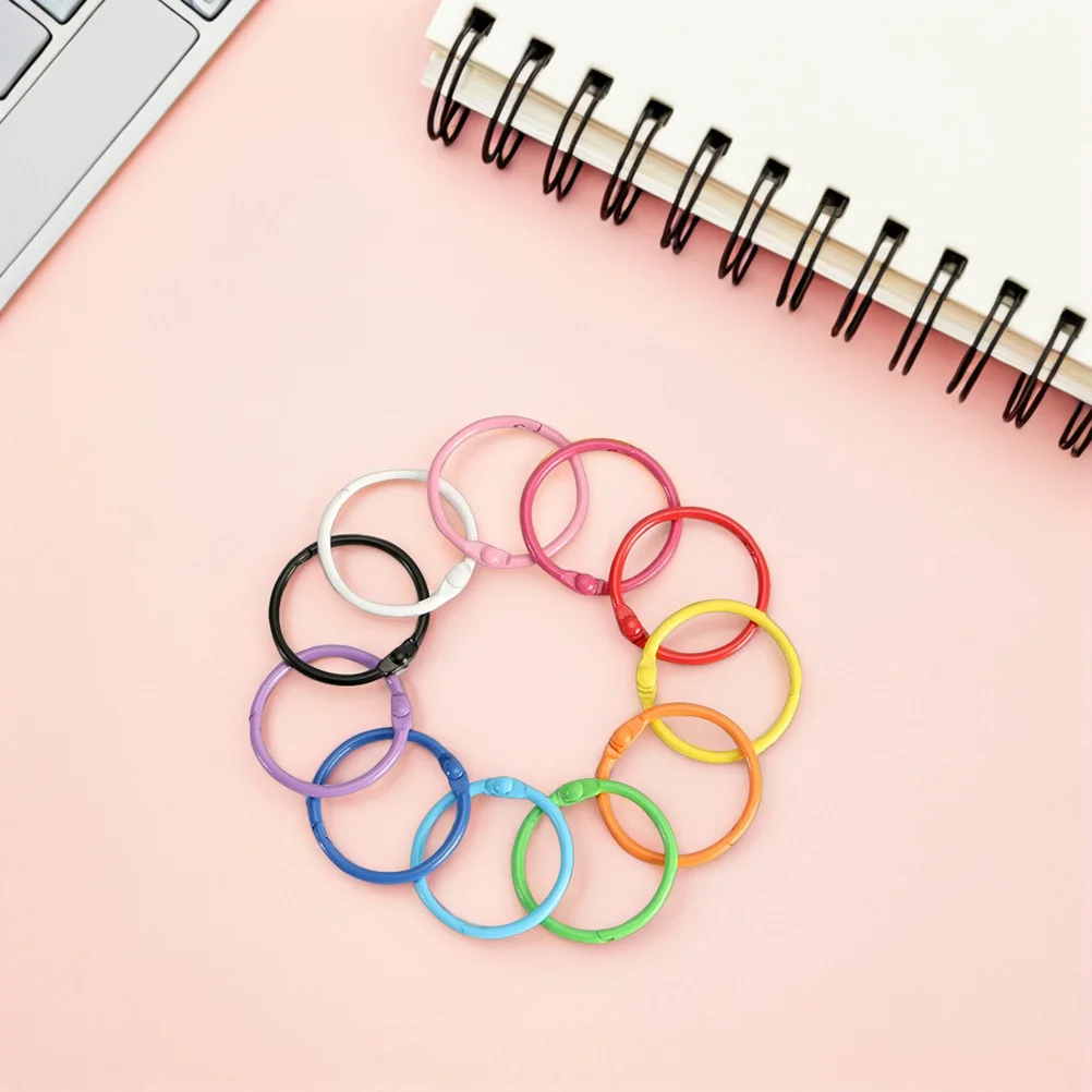 40Pcs Metal Binding Rings Clasp Rings for Index Cards Notebooks Albums Crafting Home Office Use Key Chain