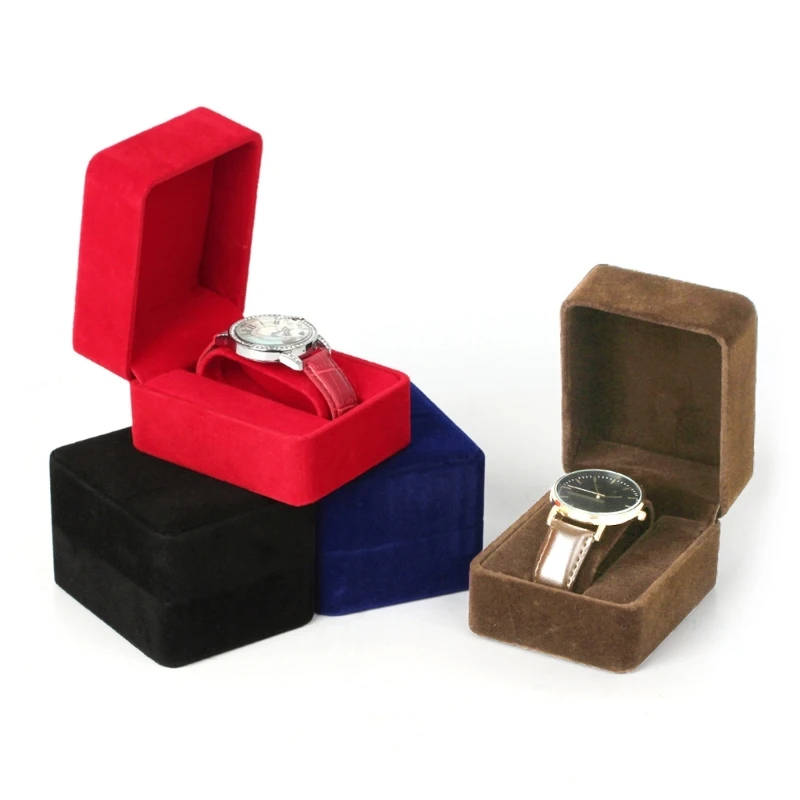 

Flannelette Watch Travel Case Portable Storage Box Versatile Jewelry Gift Boxes E0BE
