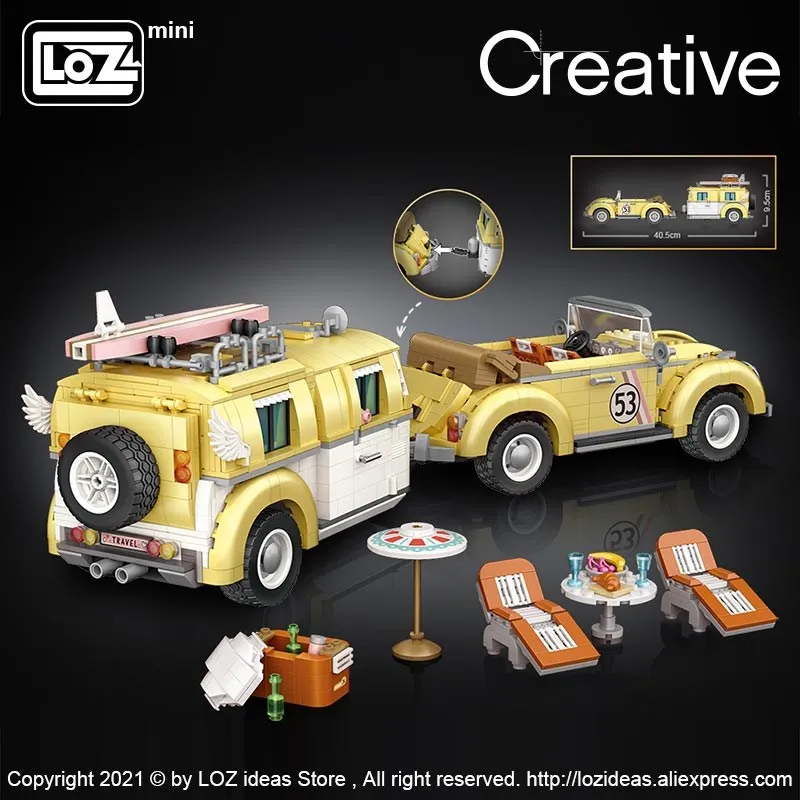 LOZ Mini Block Mini building blocks  car model small particles assembled toy puzzle adult boy and girl