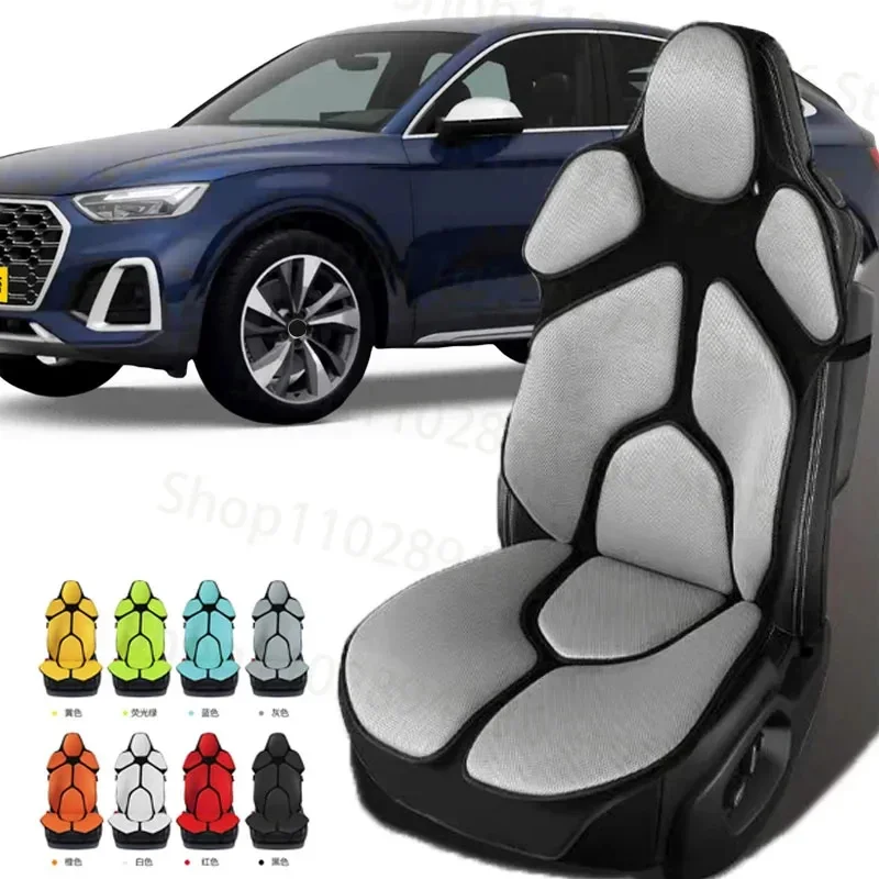 FOR AUDI SQ5 Sportback Cushion Car Seat Chair Back Mesh Lumbar Back Brace Massage Back Pad Support Home Office Accessories