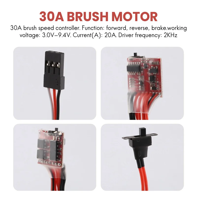 B24C-8X RC ESC 30A 4-8V Bürstenmotor Drehzahlregler 1/16 1/18 Für Klettern RC Auto Schiff Tank Mini 4Wd WPL Auto