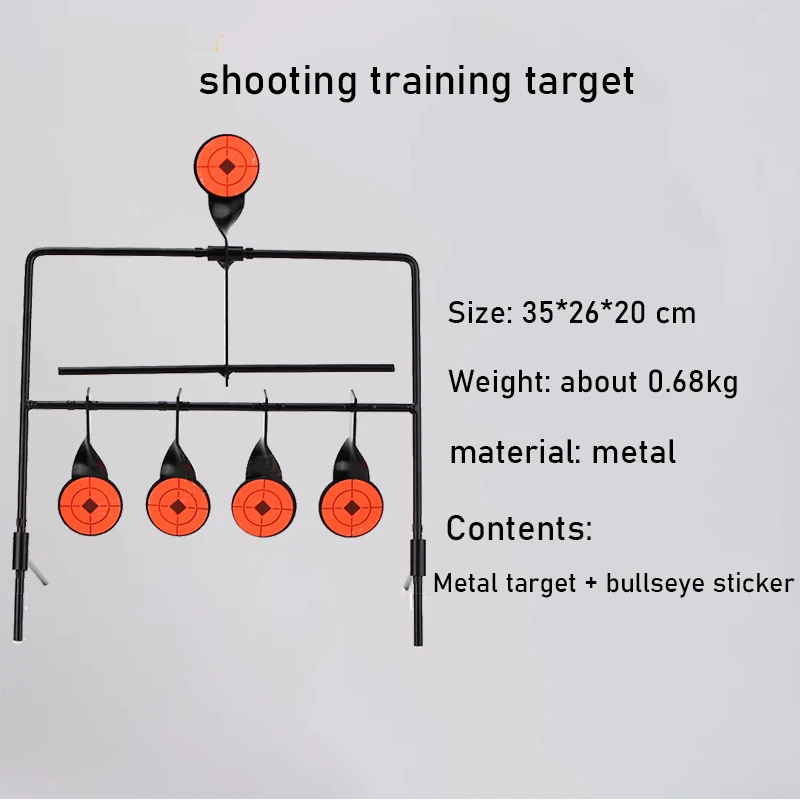 Airsoft shooting target, shooting training target, metal reset, for outdoor shooting