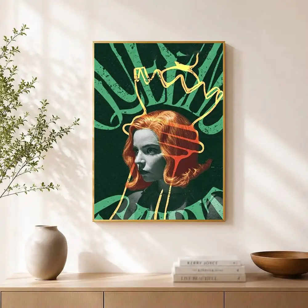 Novel The Queens Gambit Poster High Quality Dorm Living Room Aesthetic Wall Decoration Painting Stickers Gift