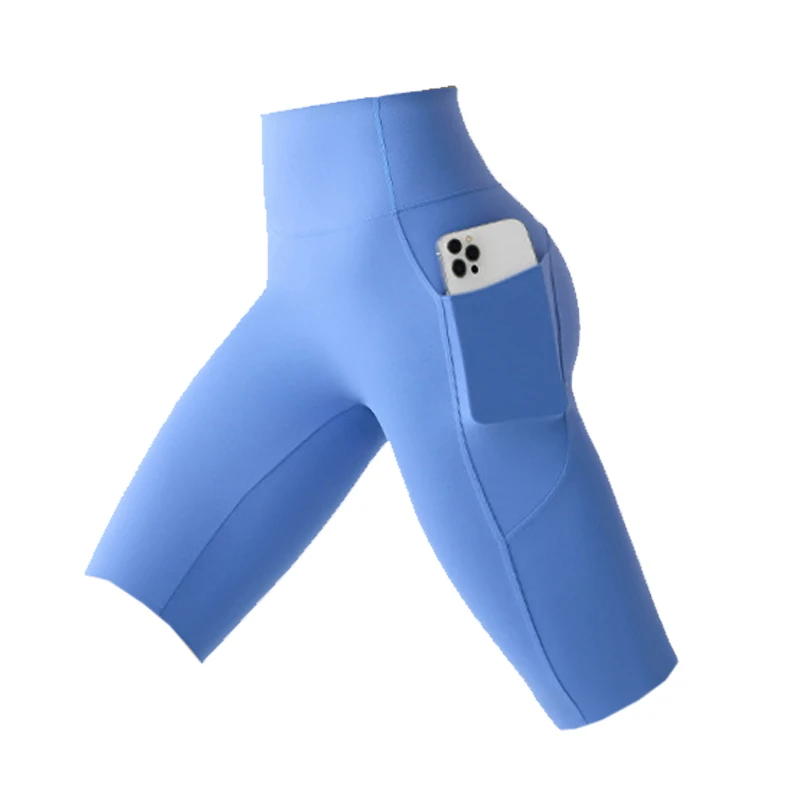 AliExpress BIVIGAOS Summer Knee Length Yoga Biker Shorts Women Pockets High Waist Butt Lifter Cycling Leggings Fitness Sport Bicycle Shorts