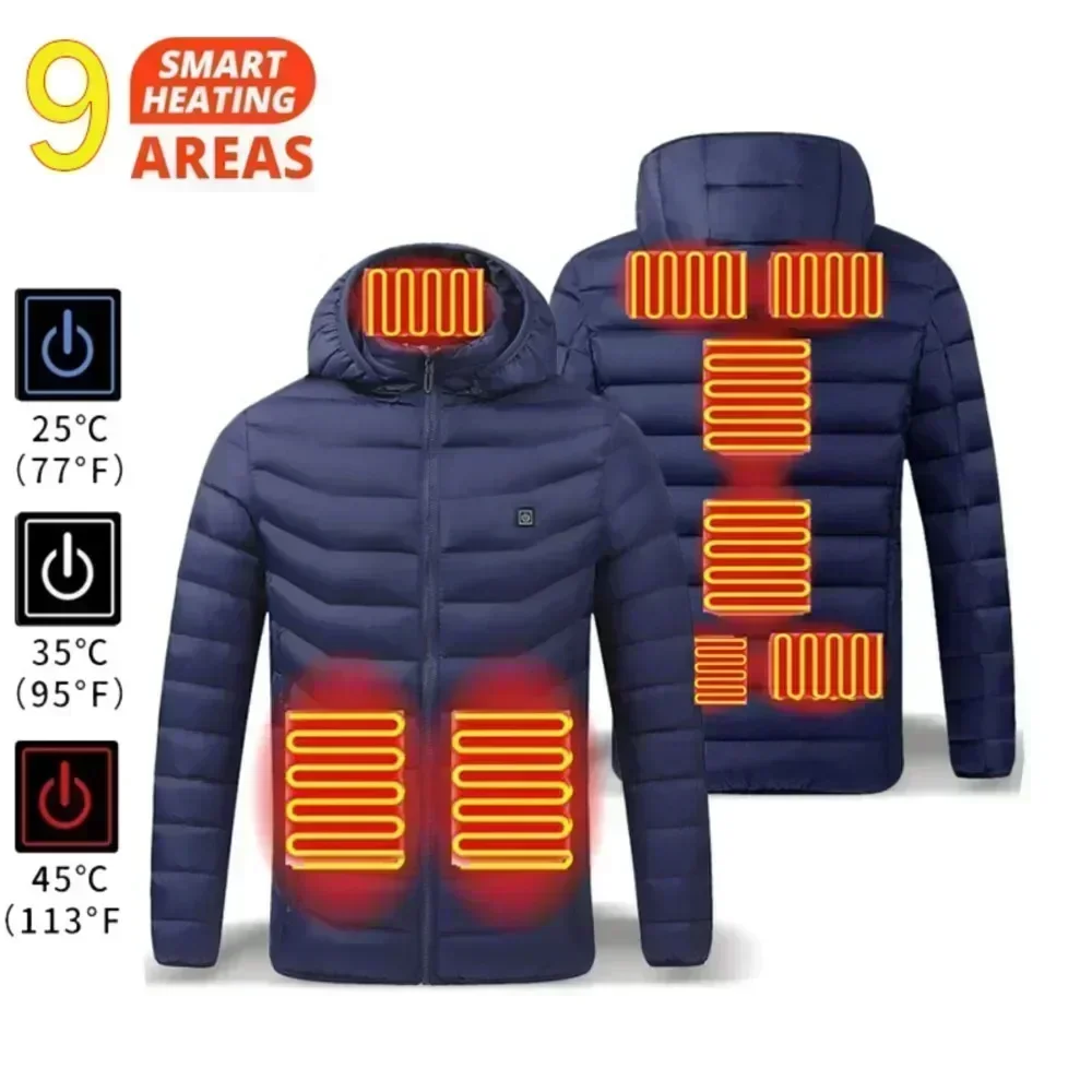21-gebieden verwarmde jas heren warm vest USB zelfverwarmende jas dames verwarmde jas ski kamperen wandelen winter katoenen kleding gewassen