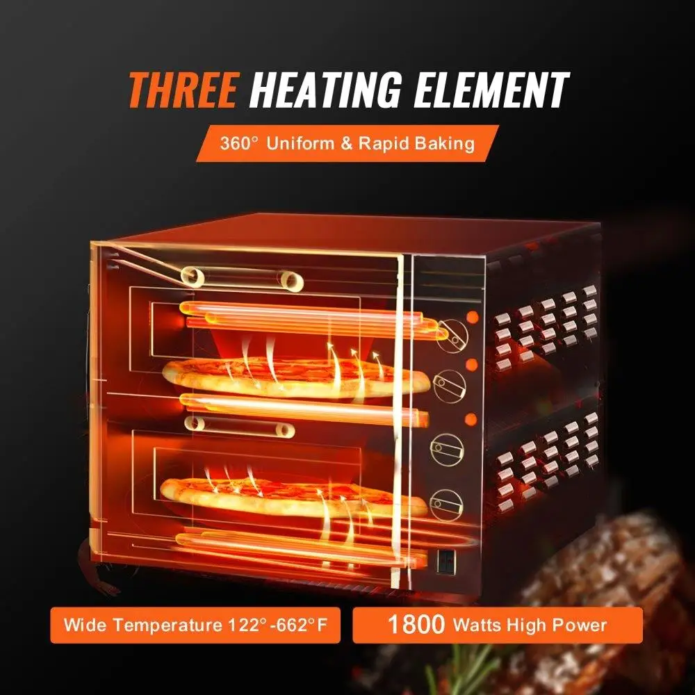 Commercial Heavy Duty Electric Pizza Oven for 14 Inch Indoor